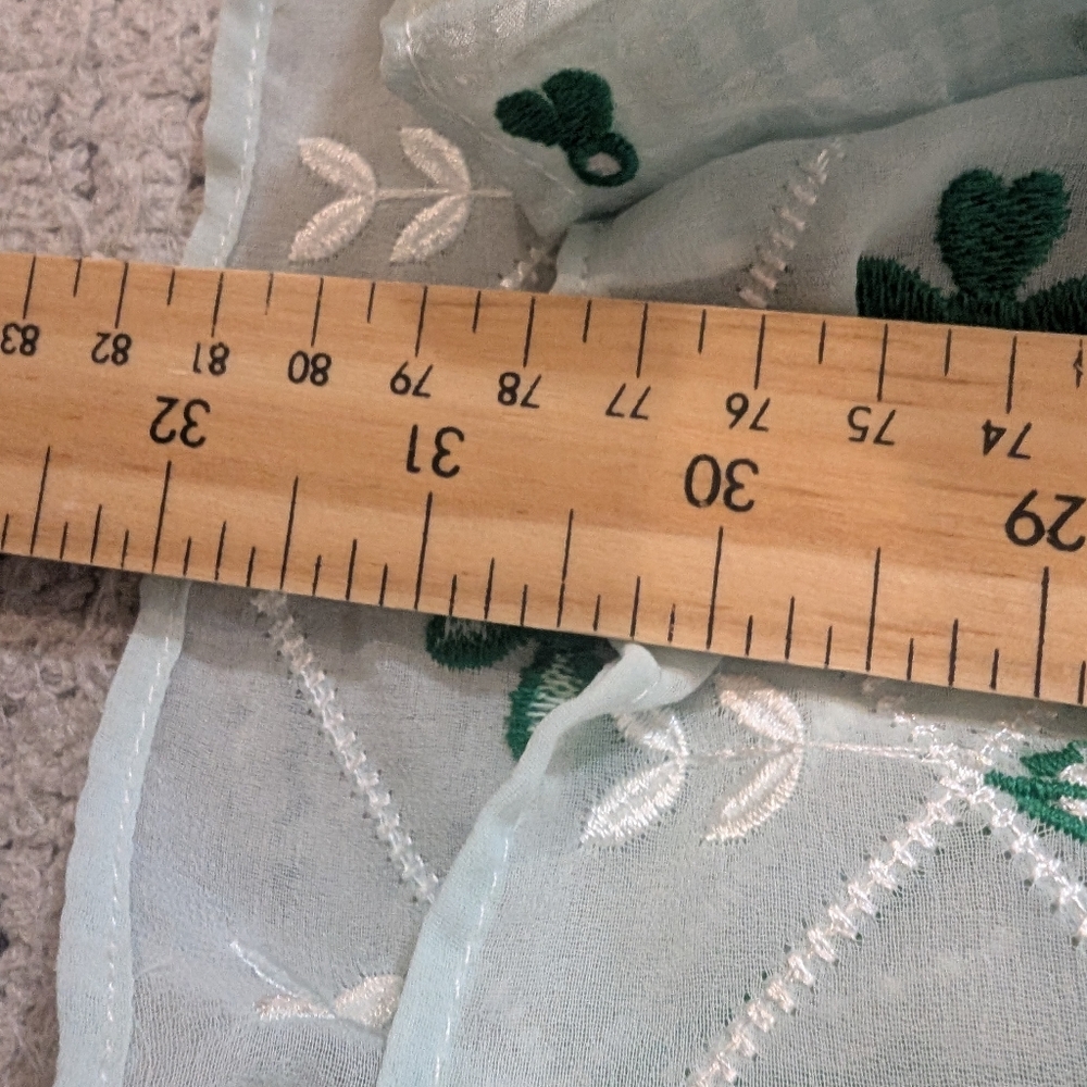 Sandro White and Green A-Line Skirt - Picture 7 of 7